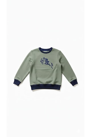Coupon Çocuk Sweatshirt / Logo Baskılı Su Yeşili