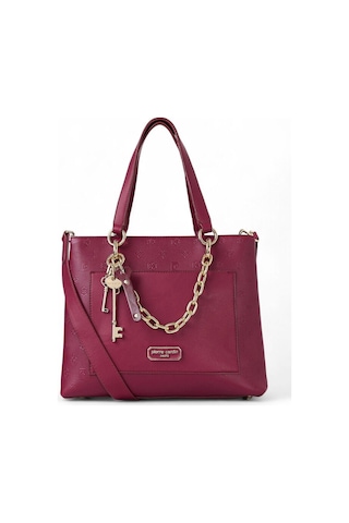 Pierre Cardin Logo Detaylı Vişne Kadın El Çantası 05pc25k101-p 4125792