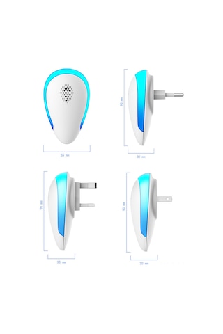 Hangfox Ev İçin Ultrasonik Sivrisinek, Fare Ve Haşere Kovucu Cihazı - İngiliz Standartı, Dayanıklı Malzeme, Kullanımı Kolay