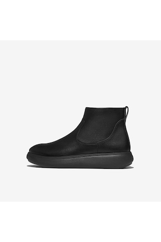 090 All Black Bot Kadın E2z-090 Fitflop Iq-comff Leather Zip Ankle Boots siyah