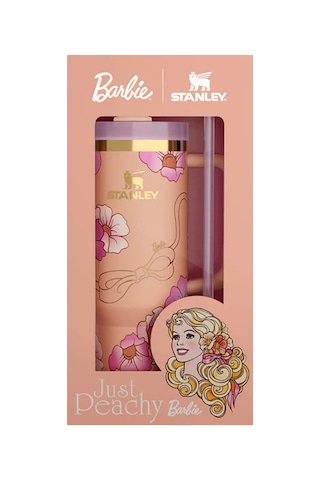 Stanley Mother's Day Gift X Barbie 80 S Just Peachy Cream Quencher Tumbler 40 Oz Pembe - Turuncu