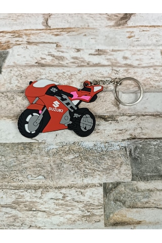 Suzuki Kırmızı Motosiklet Anahtarlık
