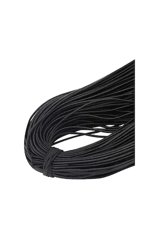 Siyah 5 Metre 2 Mm Yuvarlak Lastik