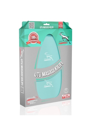 Gazzella SY STX 3285 S Ütü Masa Bezi Kutulu Logolu Isıya Dayanıklı Turkuaz 135 x 50 CM