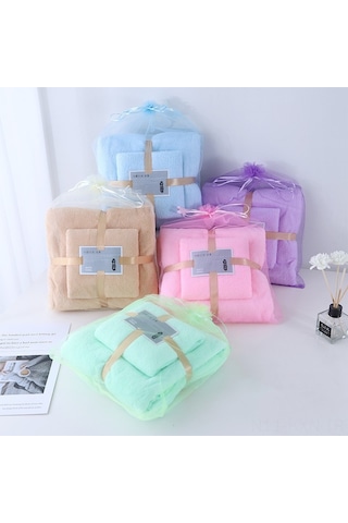 Kosona Pembe Lüx Banyo Havlu Seti - Erken Kuruyan, Yüksek Emici Anne-bebek Paketi Düğün Hediyesi, Toplu Alım İçin Mükemmel