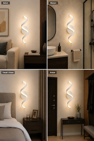 AvizeGO Sora Modern Led Duvar Apliği Günışığı Beyaz