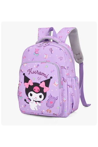 Snapbuy 3'lü Okul Seti: Sırt Çantası, Beslenme Çantası Ve Kalem Kutusu Kuromi Mor