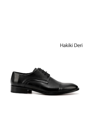 Gönderi(R) Gönderi R Erkek Siyah Bağcıklı Kösele Taban Hakiki Deri Klasik Ayakkabı Ddma64901727 Siyah