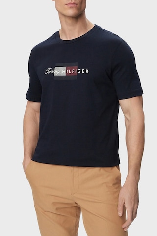 Tommy Hilfiger Logolu % 100 Pamuk Regular Fit Bisiklet Yaka T Shirt Erkek T Shirt Mw0mw43226 Dw5 Lacivert