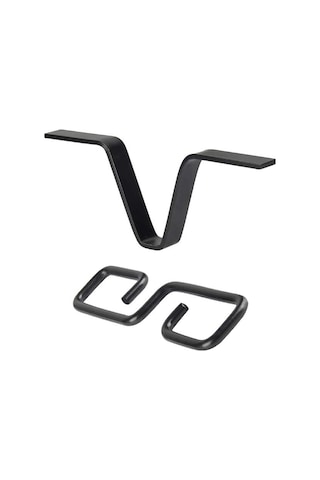 Youtek Siyah Demir Yağmur Zinciri Kancası - V Şekilli, Su Akışı Toplama, Tüp Uçları İçin Uyumlu, Pas Koruyucu Kaplama