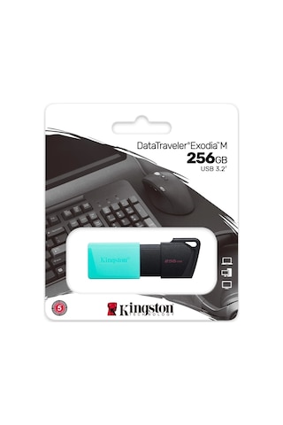 Kıngston Dtxm/256gb Usb 3.2 Data Traveler Exodia M Flash Disk Siyah-yeşil