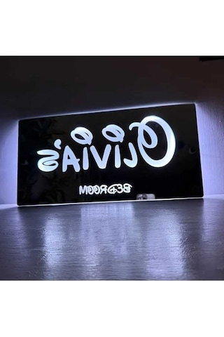 Fastbuy Kişiye Özel Led Neon Tabela 40x20 Cm Usb Duvar Işığı Yatak Odası Dekoru Özelleştirilebilir Hediye 1 Adet Polisilikon 1 Adet Polisilikon 2v