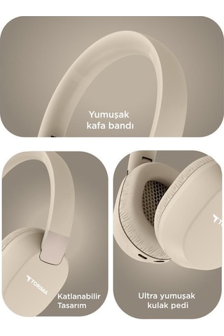 Torima HD50 Bluetooth Kulaklık Kulak Üstü Kablosuz Kulaklık