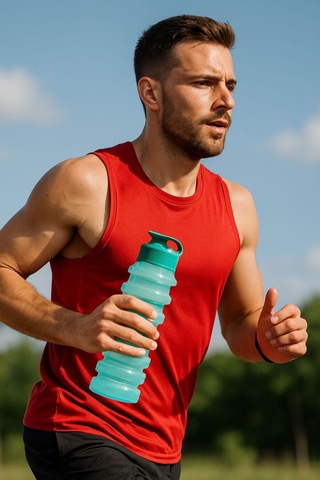750 Ml Renkli Kapaklı Plastik Sporcu Su Matarası Taşınabilir Şeffaf Matara-mor Mor Plastik Diğer