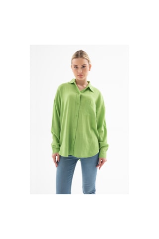 Fashion Friends Bayan Gömlek 25y0245k1 Yeşil Yeşil