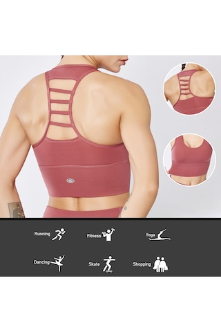 Reedark Kadınlar İçin Konforlu Spor Sütyeni: Çıkarılabilir Pedli, Esnek Destek, Nefes Alabilir Kumaş, Yoga Ve Koşu İçin İdeal Xl, Gri Gri