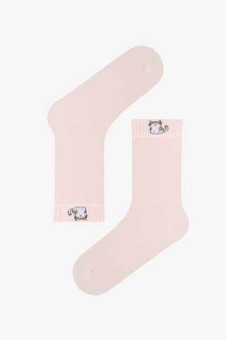 Penti Pembe Beyaz Tiny Puppies Kedi Desenli Pamuklu 3 Çift Soket Çorap Çok Renkli