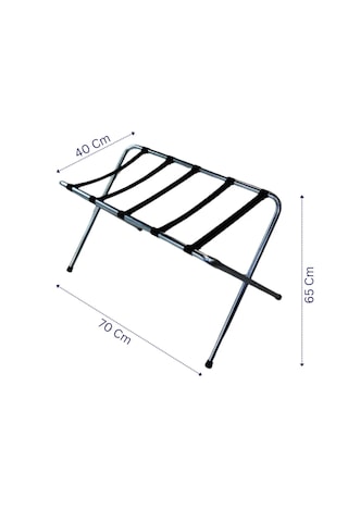 Dzgn Home Metal Valizlik Katlanır Bavulluk Otel Tipi Siyah