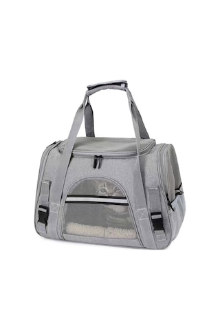 Samdoo Küçük Boy Gri Evcil Hayvan Taşıyıcı Çanta: Nefes Alıcı, Araç Uyumlu, Seyahat Ve Dışarı Çıkış İçin Köpek/kedi Çantası + Yumuşak Peluş Yastık