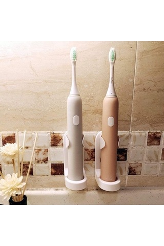 Bloomnest Lebıhmurah Bf1706 Elektrikli Diş Fırçası Tutucu, Kendinden Yapışkanlı 5'li Set, Banyo Organizatörü Beyaz