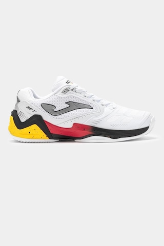 Joma Set Men 2402 Beyaz Kırmızı Erkek Tenis Ayakkabısı Siyah