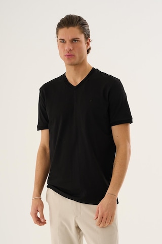 Alexander Gardi V Yaka Basic T-shirt Siyah