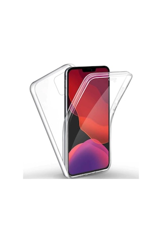 Apple Uyumlu iPhone 12 Kılıf Zore Enjoy 360 Derece Tam Kaplayan Silikon Renksiz