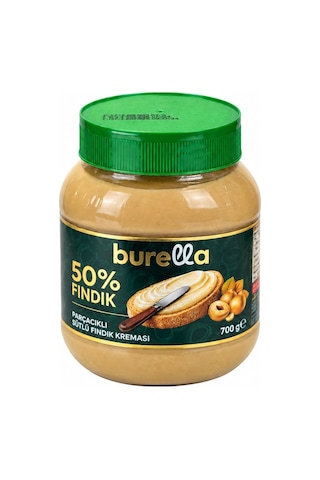 Burella Sütlü Fındık Kreması %50 Fındık Parçacıklı 700g Burella Sütlü Fındık Kreması %50 Fındık Parçacıklı 700g