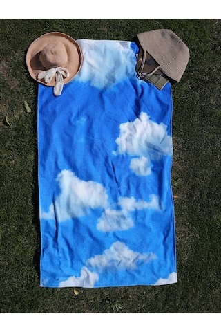 Kadife 100x180 Cm Desenli Modern Plaj Havlusu Baveno Desen004