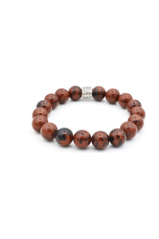 Hakiki Doğal Mahogany Obsidyen Taşı Bileklik 003 Kahverengi