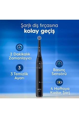 Siyah Şarjlı Diş Fırçası Seyahat Kabı İle 2 Adet