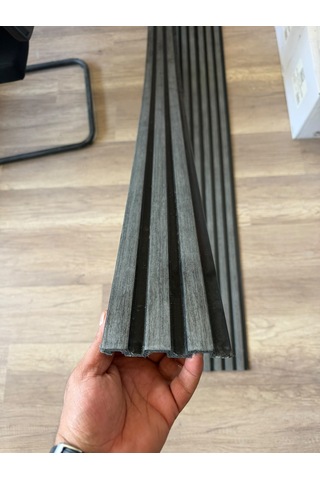 Polimer Grey Duvar Ofis Tv Arkası Koridor Dekoratif Panel 5 Adet 55 Cm
