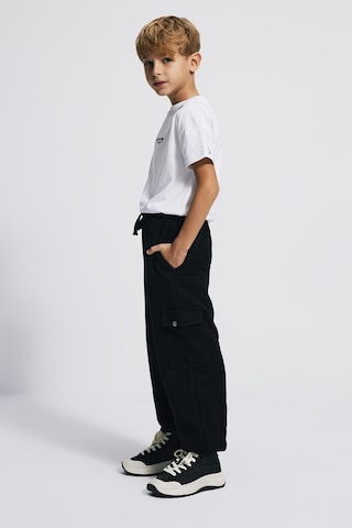 Kids Boy Kargo Cepli Loose Fit Siyah Jogger Siyah