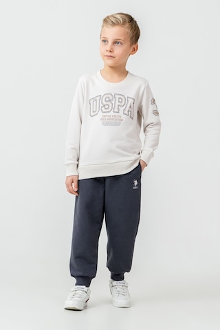 U.S. Polo Assn. Erkek Çocuk Baskılı Beyaz Uzun Kol Eşofman Takımı Us2620-c-v2 Us2620-c-v2