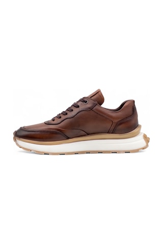 Voyager 1001 Erkek Hakiki Deri Sneaker Taba