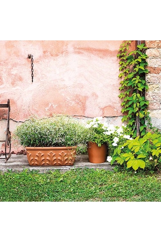 Cassetta Roma 43 Cm Toprak Saksı Terracota