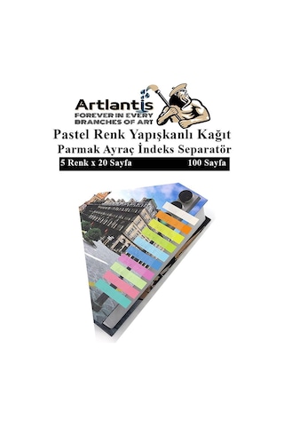 Kendinden Yapışkanlı Ayraç Postit 5 Renkli 1 Adet Yapışkanlı Not Kağıdı Transparan Parmak Ayraç İndeks Seperatör 5 Li Mini