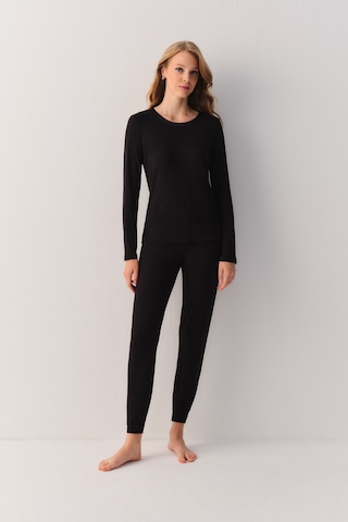 Suwen Modal Luxe Uzun Kollu T-shirt Sh27407607s012 Siyah