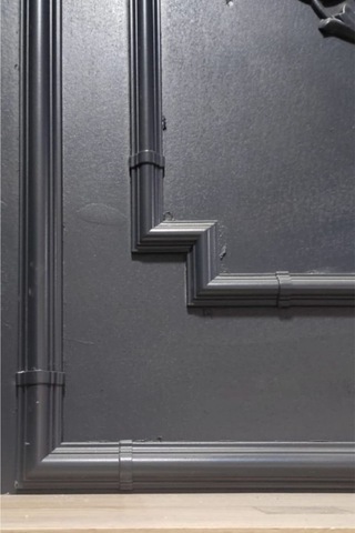 Kopya - Beyaz Altın 4 Lü Set Çıta Uyumlu Dekoratif M Köşe Motifi