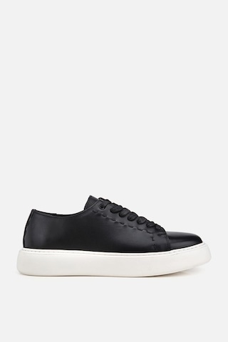 Yaya Erkek Siyah Bağcıklı Kalın Tabanlı Günlük Sneaker