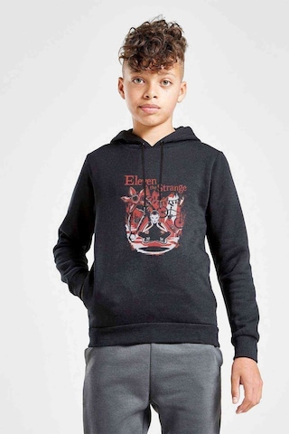 Stranger Things Eleven Demogorgon Baskılı Unisex Çocuk Sweat Siyah