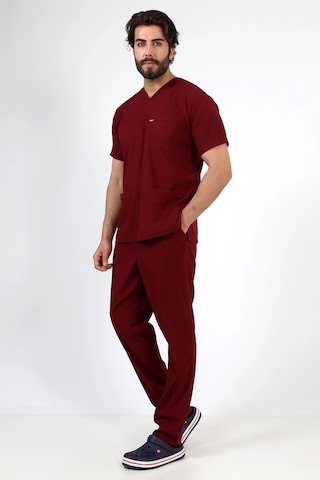 Zarf Yaka Erkek Likralı Takım - 6407 Bordo 6407 Bordo Soft