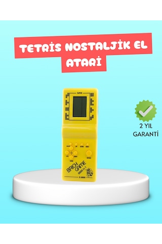 Tnabilir - 622 - El Aterisi Gameboy Kla Tetris Oyunu, Pil İle Çalışan Mini - Gldısptm - El Konsolu