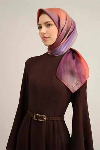 Armine 2025 İlkbahar - Yaz - Dj Saf İpek Eşarp Sura -9308d01 - 90 X 90 / Mor 03 Mor 03