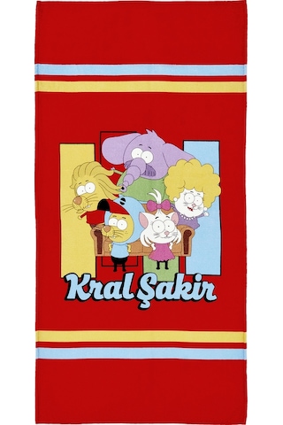 Karaca Home X Kral Şakir Sıkı Dostlar Plaj Havlusu 75 x 150 CM