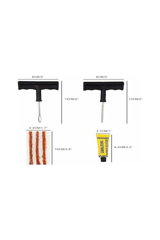 7 Parça Araba Motorsiklet Otomobil Bisiklet Lastik Tamir Kiti Set