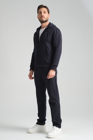 Shooter Sportswear Shooter Erkek Kışlık Eşofman Takımı Thermosoft Teknolojisi İçi Kuzu Görünümlü Regular Kalıp Minimal Logo Kapüşonlu Lacivert