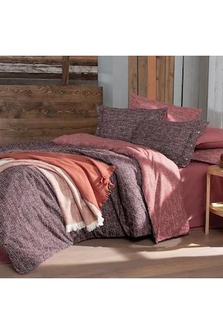 Glamis King Size Battal Boy %100 Pamuk Flanel Pazen Nevresim Takımı Bordo Bordo