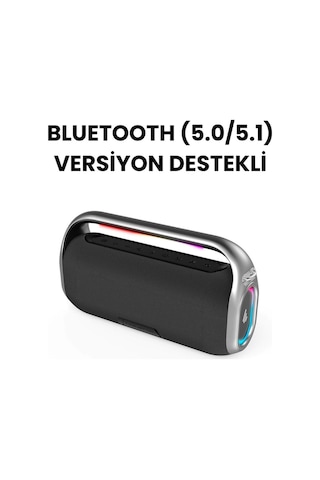Rgb Işıklı Kablosuz Bluetooth Hoparlör 18.000 Mah Batarya, Çift Mikrofonlu Karaoke Speaker-126477