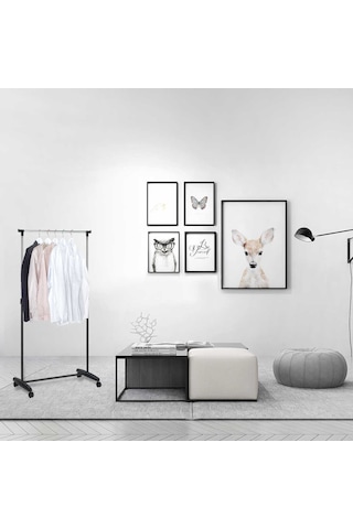 Handy Mate Nario Yükseklik Ayarlı Elbiseaskısı-siyahkrom 85x95-160x43 Cm Diğer